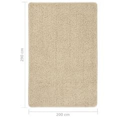 Petromila vidaXL Chlpatý koberec krémový 200x290 cm protišmykový