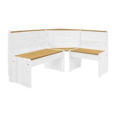 IDEA nábytok Rohová jedálenská súprava biela/medová