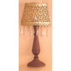 IDEA nábytok Nástenná dekoratívna kovová lampa zlatá/hnedá