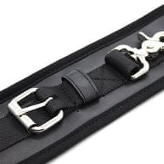 Fetish Addict Fetish Addict Leather Handcuffs with Big Hoops (Black)