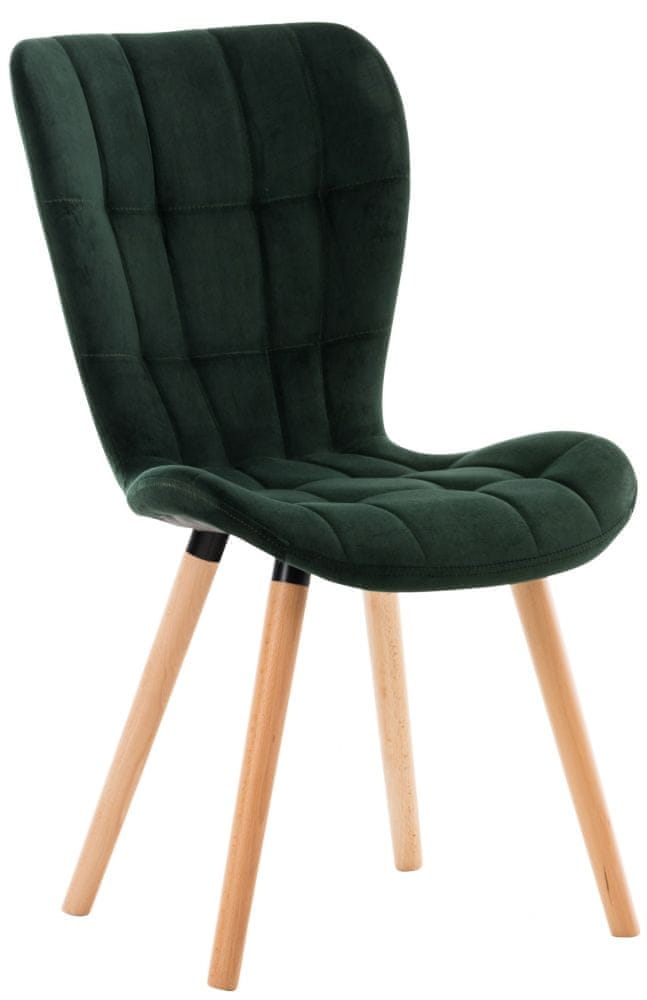BHM Germany Jedálenská stolička Elda, zamat, zelená
