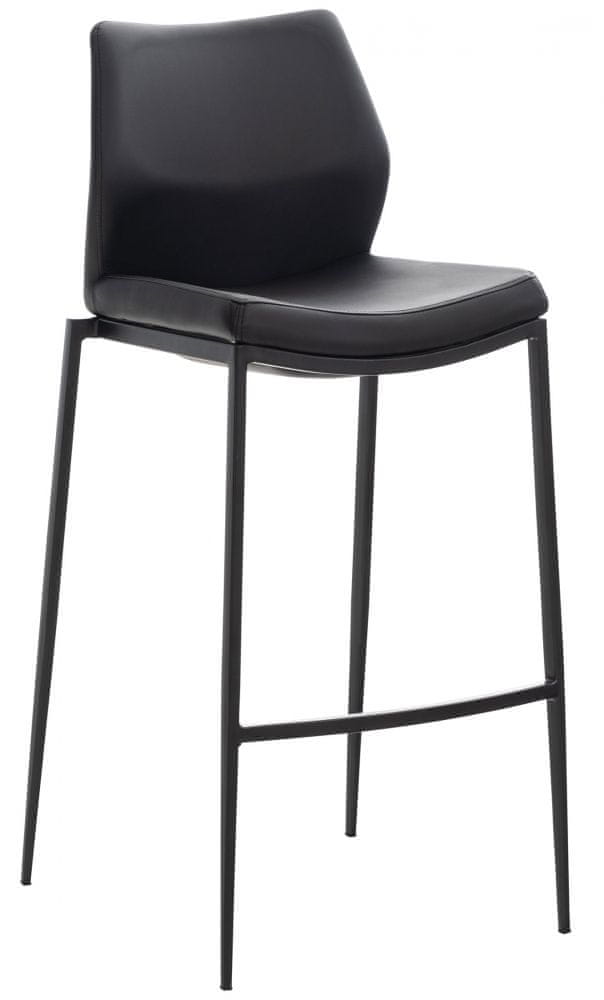 BHM Germany Barová stolička Matola, syntetická koža, čierna