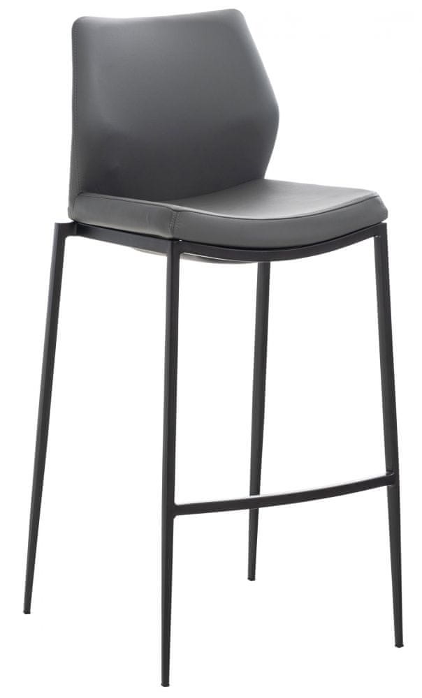 BHM Germany Barová stolička Matola, syntetická koža, šedá