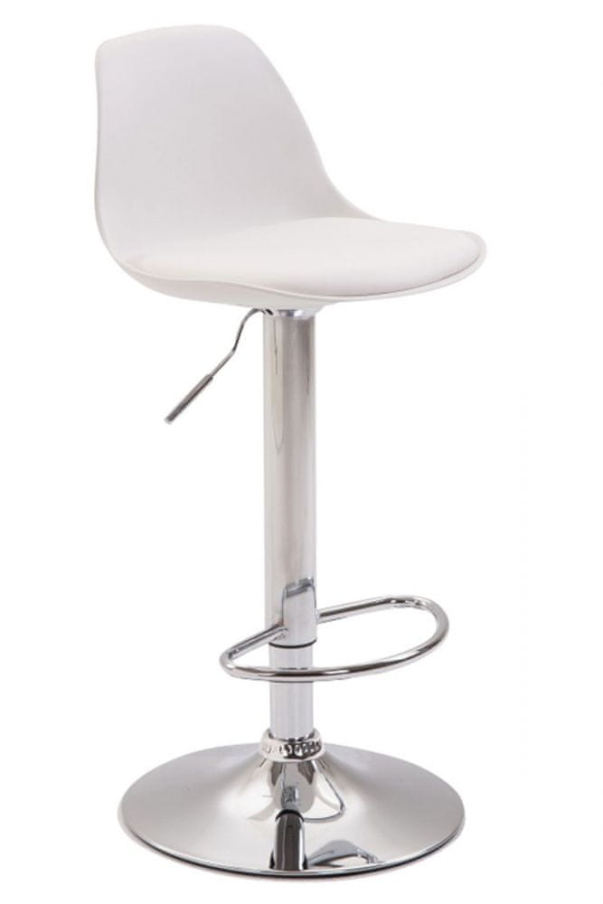 BHM Germany Barová stolička Kyla II., syntetická koža, biela