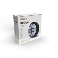 Solight LED vonkajšie osvetlenie guľaté s mriežkou, 13W, 910lm, 4000K, IP65, 17cm, čierna, WO753