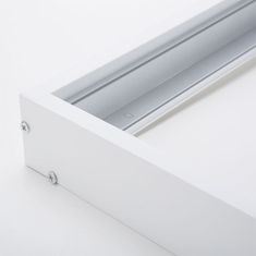 Solight hliníkový biely rám pre inštaláciu LED panelov s rozmerom 295x1195mm na stropy a steny, výška 68mm, WO907-W