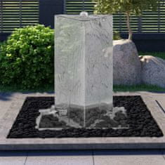 Vidaxl Záhradná fontána s čerpadlom, oceľ 76 cm, trojuholníková