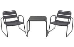 ProGarden Záhradný nábytok stôl + 2 stoličky súprava 3 ks KO-X16000010