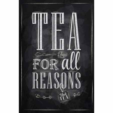 Retro Cedule Ceduľa Tea For All Reasons