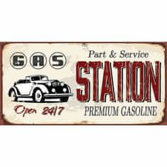 Retro Cedule Ceduľa GAS Station - Premium Gasoline