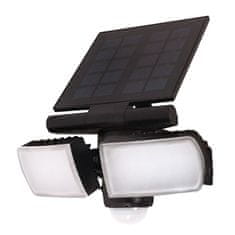 Solight LED solárne svetlo so senzorom, 8W, 600lm, Li-on, čierna; WO772