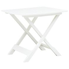 Petromila vidaXL Skladací záhradný stôl biely 79x72x70 cm plastový