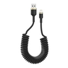 ColorWay Kábel USB Apple Lightning (spiral) 2.4A 1m - black