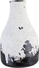 Lene Bjerre Malá váza s bielou patinou KARA 9 x 15,5 cm
