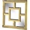 Štvorcové zrkadlo KUBE zlaté 100 x 4 cm