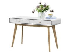 Danish Style Pracovný stôl Calin, 120 cm, biela