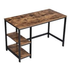 Artenat Pracovný stôl Lera, 120 cm, hnedá/čierna