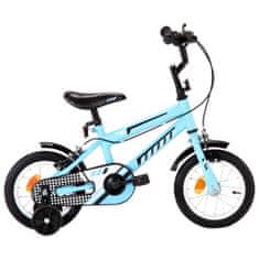Vidaxl Detský bicykel 12 palcový čierny a modrý