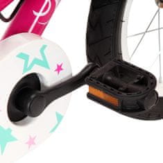 Vidaxl Detský bicykel 16 palcový čierny a ružový