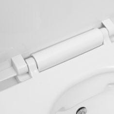Petromila vidaXL Závesné bezokrajové WC s funkciou bidetu biele keramické