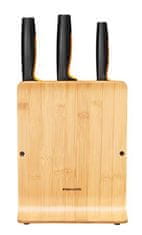 FISKARS Blok na nože "Functional Form", bambus, 3 nože, 1057553