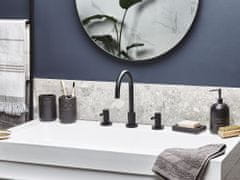 Beliani 5-dielna keramická súprava kúpeľňových doplnkov čierna LANCO