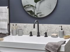 Beliani 4-dielna keramická súprava kúpeľňových doplnkov sivá RENGO