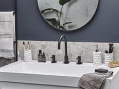 Beliani 5-dielna keramická súprava kúpeľňových doplnkov biela TIRUA