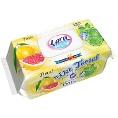 LARA vlhčené obrúsky 120 ks klip Grapefruit & Lemon