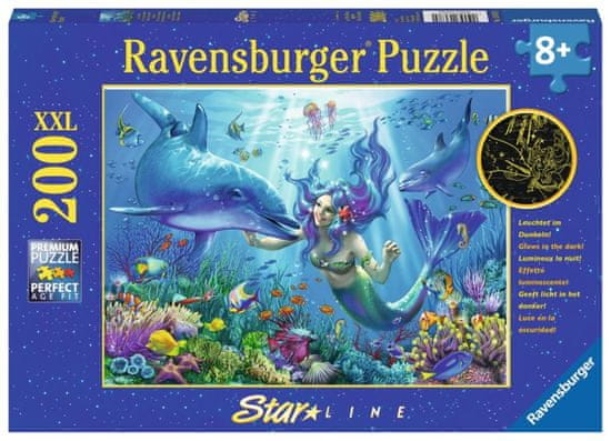 Ravensburger Svietiace puzzle Podvodný raj XXL 200 dielikov