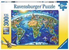 Ravensburger Puzzle Mapa svetových pamiatok XXL 300 dielikov