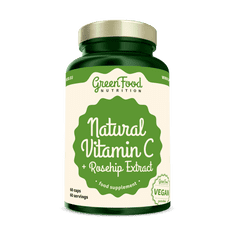 GreenFood Nutrition Natural Vitamín C + Extrakt zo šípok 60 kapsúl
