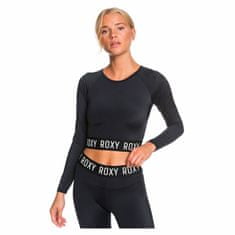 ROXY Dámske lycrové tričko Fitness Crop, dlhý rukáv čierna XL - 44