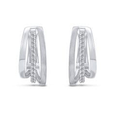 Brilio Silver Fashion strieborné náušnice so zirkónmi EA258W