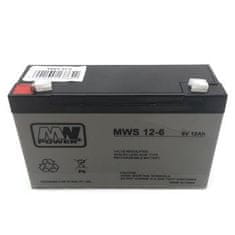 MW Power Batéria olovená 6V/12Ah MWS 12-6 gélový akumulátor
