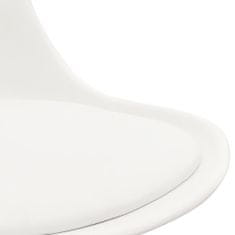 Vidaxl Kancelárske stoličky 2 ks biele umelá koža