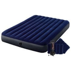 Vidaxl Intex Dura-Beam nafukovacia posteľ s pumpou 152x203x25 cm modrá