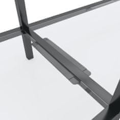 Petromila vidaXL Konzolový stolík priehľadný 140x35x75,5 cm tvrdené sklo