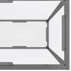 Petromila vidaXL Konzolový stolík priehľadný 140x35x75,5 cm tvrdené sklo