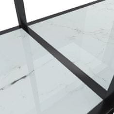 Petromila vidaXL Konzolový stolík biely 140x35x75,5 cm tvrdené sklo