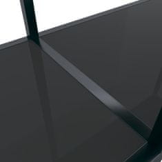 Petromila vidaXL Konzolový stolík čierny 160x35x75,5 cm tvrdené sklo