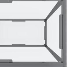 Petromila vidaXL Konzolový stolík priehľadný 160x35x75,5 cm tvrdené sklo