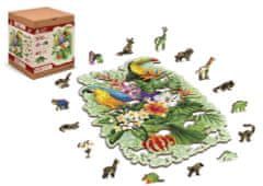 Wooden city Drevené puzzle Tropické vtáky 300 dielikov EKO