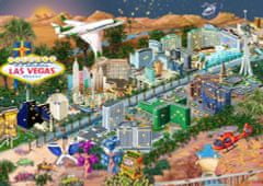Wooden city Drevené puzzle Vitajte v Las Vegas 2v1, 505 dielikov EKO