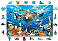 Wooden city Drevené puzzle Život v oceáne 2v1, 505 dielikov EKO