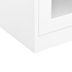 Vidaxl Kancelárska skriňa biela 90x40x90 cm oceľová
