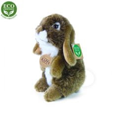 Rappa Plyšový králik hnedý stojaci, 18 cm, ECO-FRIENDLY