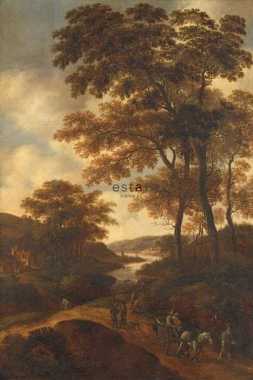 Vliesová fotoapeta Romantická krajina 158883, 186 x 279 cm, Blush