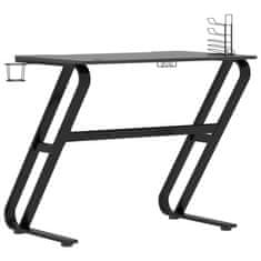 Vidaxl Herný stôl s nohami v tvare ZZ čierny 90x60x75 cm