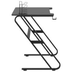 Vidaxl Herný stôl s nohami v tvare ZZ čierny 110x60x75 cm